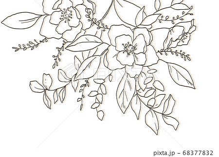 シンプルなお花のイラストのイラスト素材 6772