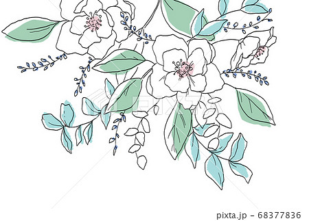 シンプルなお花のイラストのイラスト素材 6776