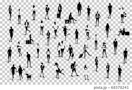 Vector material: people silhouettes, people Vector material: people silhouettes, people 68378241