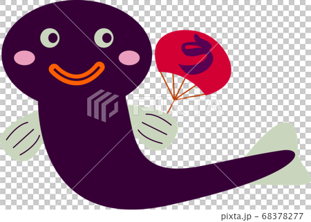 うなぎのキャラクターのイラスト素材 6777