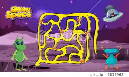 Alien space game templateのイラスト素材 [68379624] - PIXTA