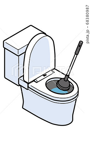 洋式トイレとラバーカップ 洋式トイレとラバーカップ 68380987