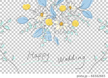 簡約花藝迎賓板 68382665