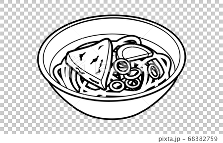 Warm and hot udon noodles served in a bowl 68382759