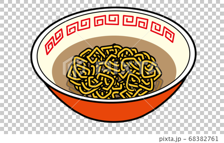 Warm instant noodles served in a bowl 68382761