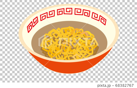 丼に盛り付けられた温かいインスタントラーメン 68382767