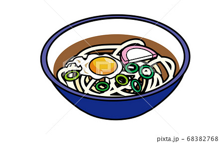 丼に盛りつけられた温かい月見うどん 68382768