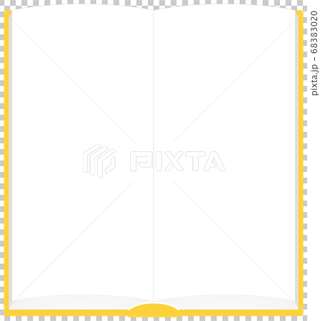 本 見開き フレーム イラスト の三つ折りサイズ2ページ分の大きさです ベクターのイラスト素材 60