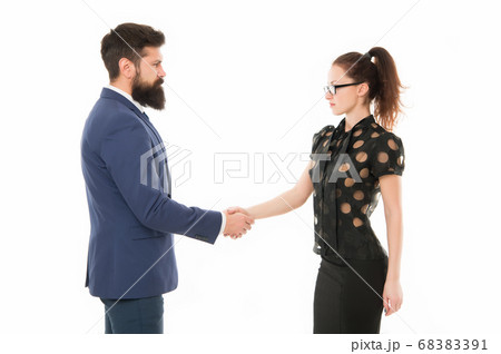 we have a deal. partnership in business. man and we have a deal. partnership in business. man and 68383391
