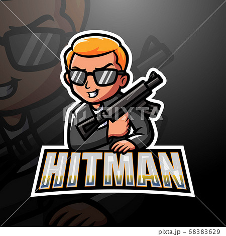 Mafia Hitman Mascot Esport Logo Design のイラスト素材 6629