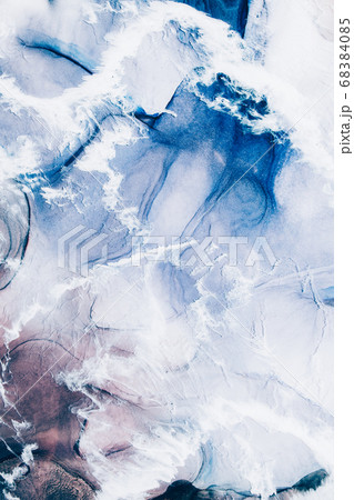 marble texture background acrylic ink blue white 68384085