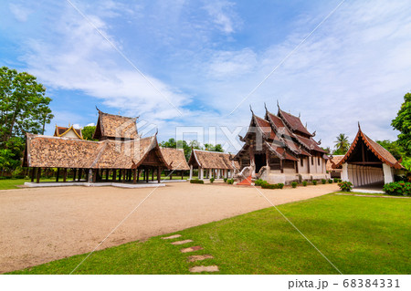 Wat Ton Kain or Ton Kain temple ( Wat Intrarawat ),Ancient temple ,a wooden chapel , Chiangmai, Thailand Wat Ton Kain or Ton Kain temple ( Wat Intrarawat ),Ancient temple ,a wooden chapel , Chiangmai, Thailand 68384331