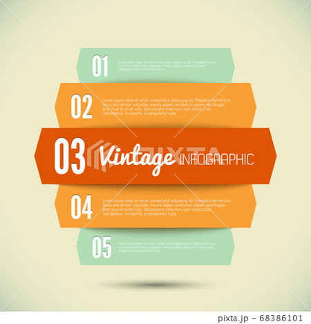 Vintage template for your infographic 68386101