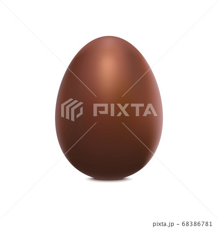 Realistic 3d Detailed Chocolate Egg Sweet Symbol of Easter. Vector 68386781