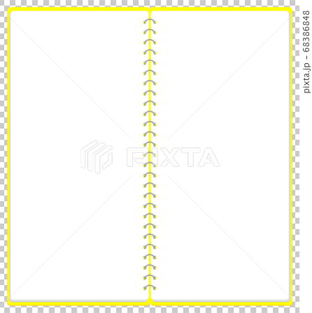 寫生簿環筆記框架圖* 2頁A4三折尺寸矢量 68386848