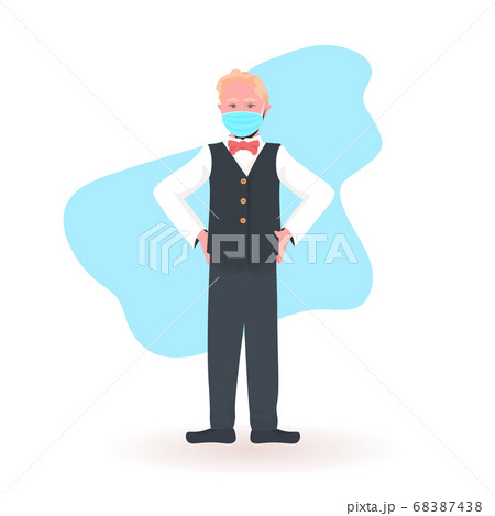 schoolboy wearing face mask to prevent coronavirus pandemic social distancing covid-19 quarantine 68387438