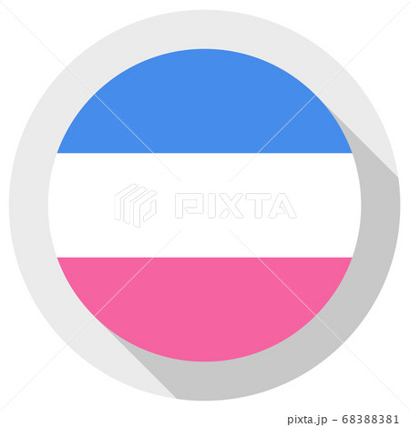 Heterosexual Flag proposed design, round shape icon on white background, vector illustration 68388381
