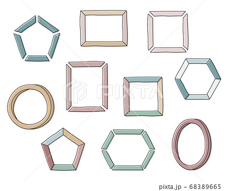 手書きのフレーム 見出し タイトル 装飾 素材 おしゃれ かわいいのイラスト素材 6665