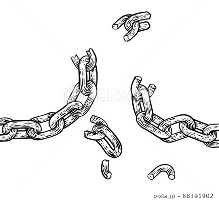 Chain Breaking Freedom Concept Illustration 68391902