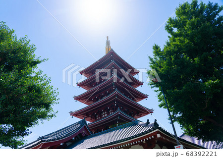 浅草　浅草寺　五重塔 68392221