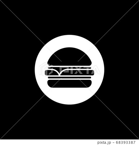 Burger icon, flat design Hamburger web icon. Burger icon, flat design Hamburger web icon. 68393387