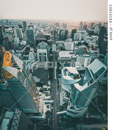 Petchaburi and Central Embassy Aerial views in Ploenchit, Bangkok, Thailand 68393803