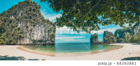 Koh Hong paradise beach, island in the Andaman Sea between Phuket and Krabi Thailand 68393861