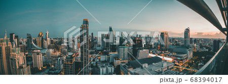 Petchaburi and Central Embassy Aerial views in Ploenchit, Bangkok, Thailand 68394017