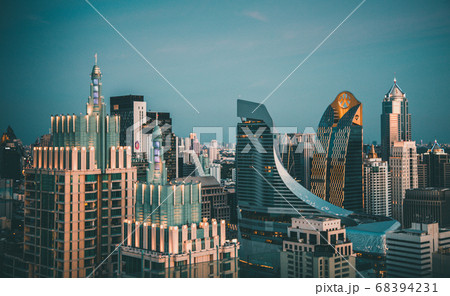 Petchaburi and Central Embassy Aerial views in Ploenchit, Bangkok, Thailand 68394231