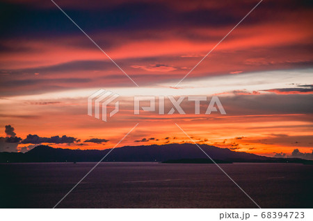 Sunset view in Koh Yao Yai, island in the Andaman Sea between Phuket and Krabi Thailand Sunset view in Koh Yao Yai, island in the Andaman Sea between Phuket and Krabi Thailand 68394723