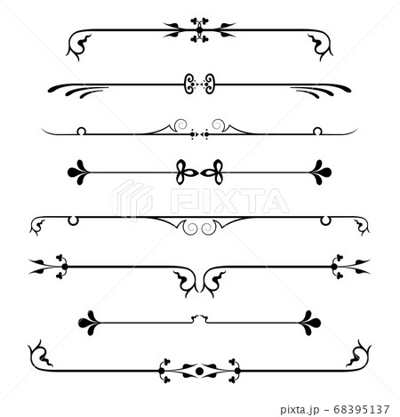 set of calligraphic design elements and page 68395137