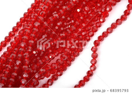Beautiful Red Glass Sparkle Crystal Isoalted Beads 68395793