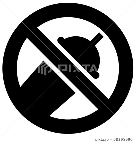 No plastic cup forbidden sign, modern round No plastic cup forbidden sign, modern round 68395996