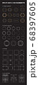 Abstract futuristic sci-fi concept user interface HUD. Vector set of circular, rectagular and line techno futuristic vector graphic elements. 68397605