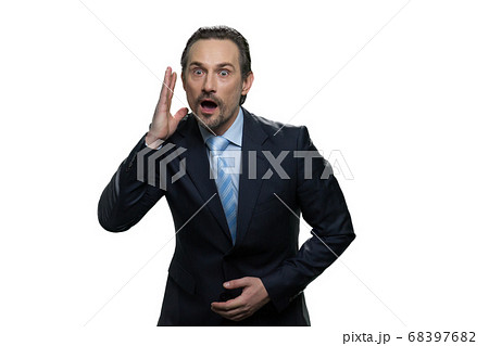 Astonished middle-aged man. Astonished middle-aged man. 68397682