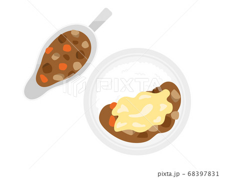 チーズカレーライスのイラストのイラスト素材 6971