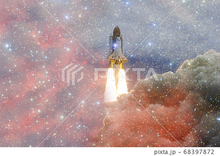 Space Shuttle Atlantis. Elements of this image furnished by NASA 68397872