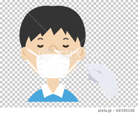 PCR検査をする男の子 抗体検査 PCR検査をする男の子 抗体検査 68398186
