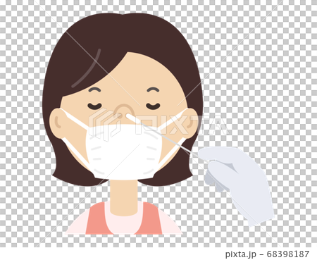 Mother doing PCR test Antibody test Mother doing PCR test Antibody test 68398187