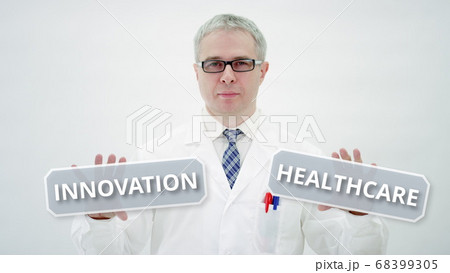 Engineer composes INNOVATION HEALTHCARE text Engineer composes INNOVATION HEALTHCARE text 68399305
