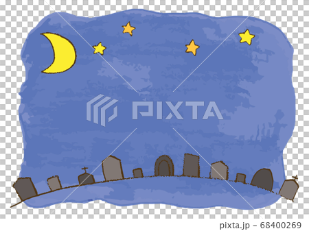 ハロウィンの夜背景イラスト 68400269