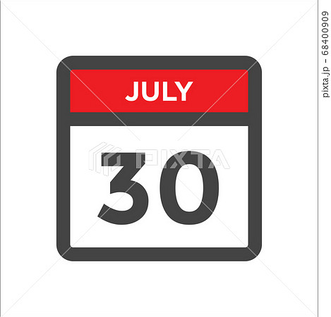 July 30 calendar icon with day of month 68400909