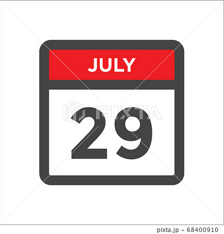 July 29 calendar icon with day of month 68400910