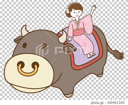 和服女孩騎牛 68401385