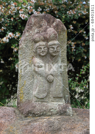 水色の時道祖神　安曇野 68401811