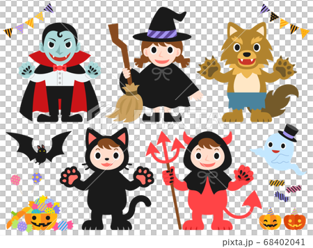 ハロウィンのイラストセット 68402041