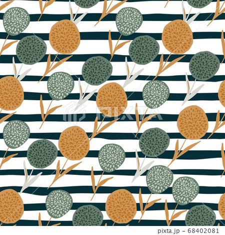 Bright summer random seamless dandelion pattern. 68402081