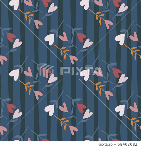 Hand drawn seamless lowe flowers pattern. Light 68402082