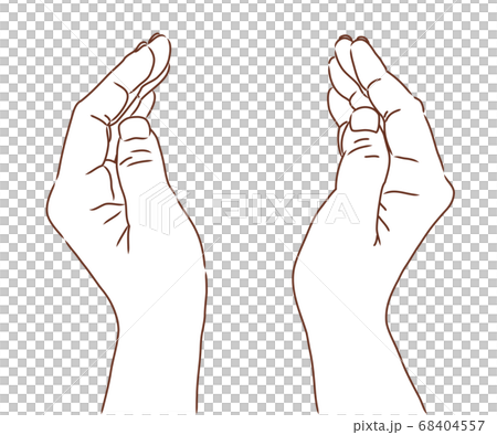 Wrap with both hands [Line drawing] 68404557