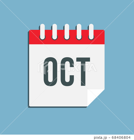 Vector icon day calendar, autumn month October Vector icon day calendar, autumn month October 68406804